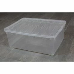 Basicwise 14-in W X 5.5-in H X 10.5-in D Clear Plastic Storage Box -Storage Furniture Sales 2024 331030457 AlternateImage1