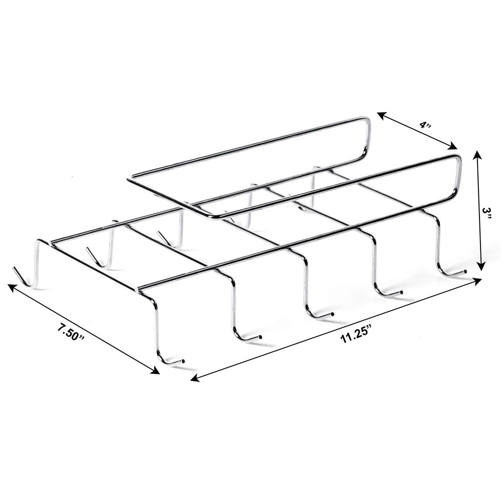 Basicwise Metal Under Cabinet Kitchen Utensil Holder 2 Basicwise Metal Under Cabinet Kitchen Utensil Holder - Image 2
