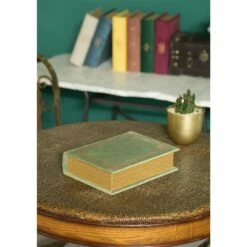 Vintiquewise 7-in W X 9-in H X 2-in D Light Green Wooden Book Shaped Box -Storage Furniture Sales 2024 331030492 AlternateImage5