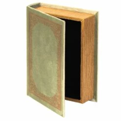 Vintiquewise 7-in W X 9-in H X 2-in D Light Green Wooden Book Shaped Box -Storage Furniture Sales 2024 331030492 MainImage 001