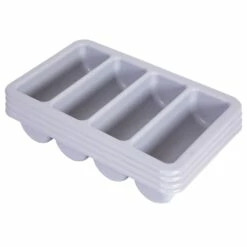 Basicwise 13-in X 21-in Plastic Cutlery Insert Drawer Organizers - Set Of 4