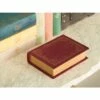 Vintiquewise 7-in W X 9-in H X 2-in D Red Wooden Book Shaped Box