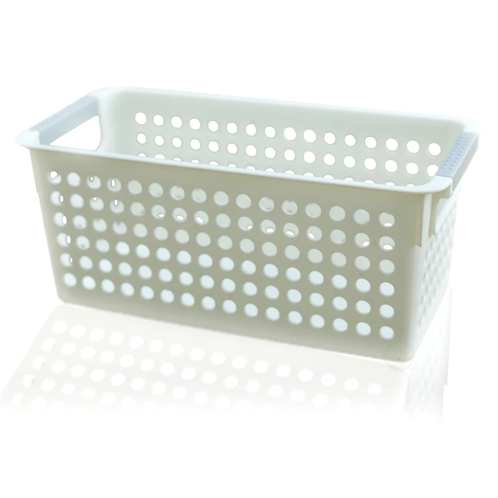 Basicwise 11.5-in W X 5-in H X 5.35-in D White Plastic Baskets - 3-Pack 3 Basicwise 11.5-in W X 5-in H X 5.35-in D White Plastic Baskets - 3-Pack - Image 3