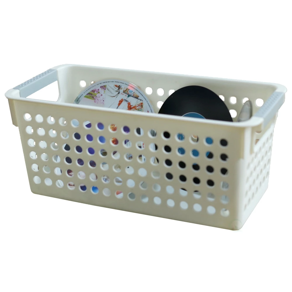Basicwise 11.5-in W X 5-in H X 5.35-in D White Plastic Baskets - 3-Pack 2 Basicwise 11.5-in W X 5-in H X 5.35-in D White Plastic Baskets - 3-Pack - Image 2