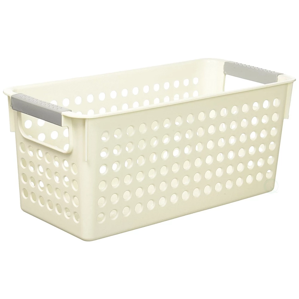 Basicwise 11.5-in W X 5-in H X 5.35-in D White Plastic Baskets - 3-Pack 7 Basicwise 11.5-in W X 5-in H X 5.35-in D White Plastic Baskets - 3-Pack - Image 7