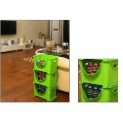 Basicwise 10-in W X 9-in H X 11-in D Green Plastic Bins - 3-Pack -Storage Furniture Sales 2024 331030629 AlternateImage5