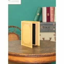 Vintiquewise 7-in W X 9-in H X 2-in D Yellow Wooden Book Shaped Box -Storage Furniture Sales 2024 331030633 AlternateImage1