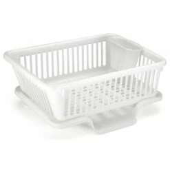 Basicwise Plastic Dish Rack With Utensil Cup 14 Basicwise Plastic Dish Rack With Utensil Cup -Storage Furniture Sales 2024 331030634 AlternateImage2