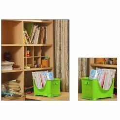 Basicwise 10.3-in W X 9.1-in H X 11.1-in D Green Plastic Bin -Storage Furniture Sales 2024 331030657 AlternateImage4