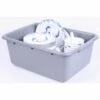 Basicwise 20.75-in W X 8-in H X 14.75-in D Grey Plastic Bins - 2-Pack