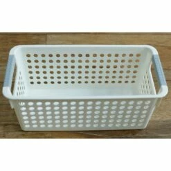 Basicwise 11.5-in W X 5-in H X 5.35-in D White Plastic Basket -Storage Furniture Sales 2024 331030678 AlternateImage3
