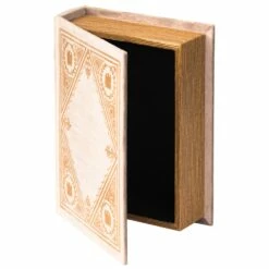 Vintiquewise 7-in W X 9-in H X 2-in D White Wooden Book Shaped Box -Storage Furniture Sales 2024 331030725 MainImage 001