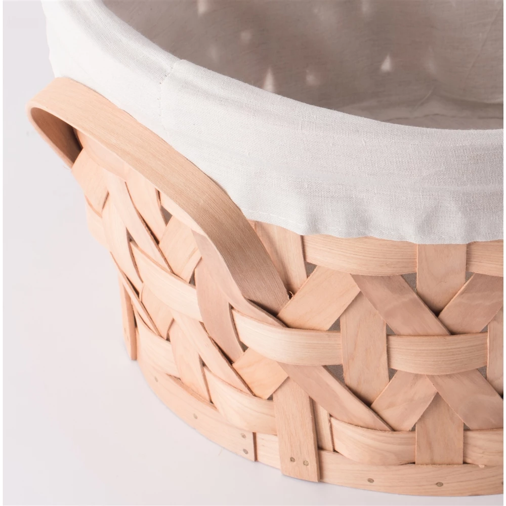 Vintiquewise 14-in W X 8-in H X 14-in D Brown Wooden Basket 2 Vintiquewise 14-in W X 8-in H X 14-in D Brown Wooden Basket - Image 2