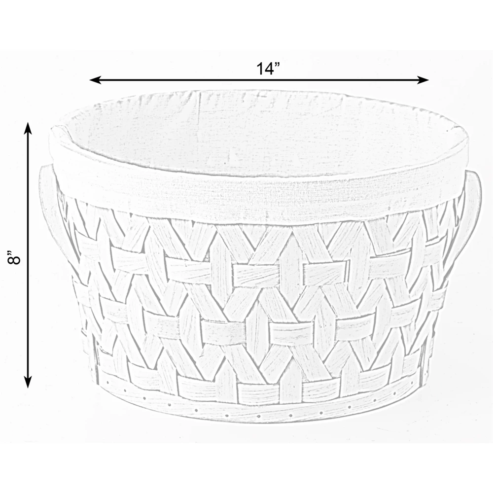 Vintiquewise 14-in W X 8-in H X 14-in D Brown Wooden Basket 6 Vintiquewise 14-in W X 8-in H X 14-in D Brown Wooden Basket - Image 6