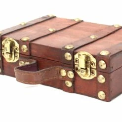 Vintiquewise 6-in Antique Brown Wood Suitcase -Storage Furniture Sales 2024 331030761 AlternateImage2