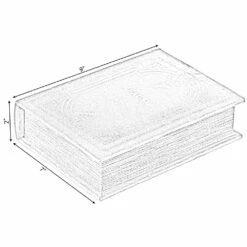 Vintiquewise 7-in W X 9-in H X 2-in D Brown Wooden Book Shaped Box -Storage Furniture Sales 2024 331030770 AlternateImage3