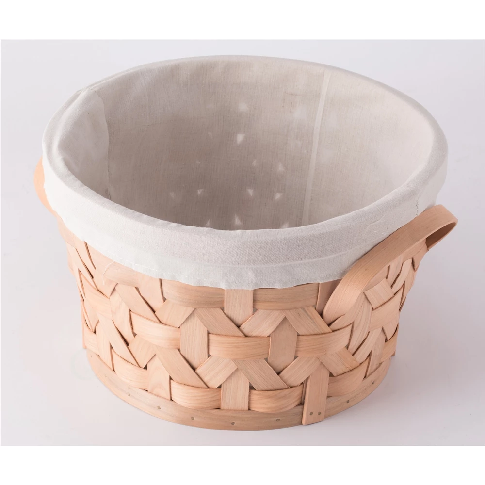 Vintiquewise 12-in W X 7-in H X 12-in D Brown Wooden Basket 3 Vintiquewise 12-in W X 7-in H X 12-in D Brown Wooden Basket - Image 3