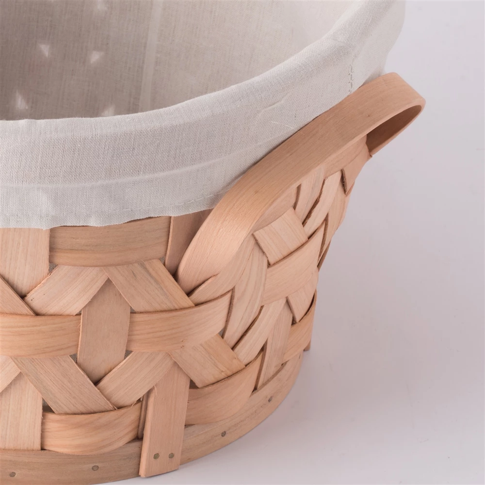 Vintiquewise 12-in W X 7-in H X 12-in D Brown Wooden Basket 5 Vintiquewise 12-in W X 7-in H X 12-in D Brown Wooden Basket - Image 5