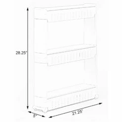 Basicwise Plastic 3-Shelf Storage Cabinet Organizer With Wheels 10 Basicwise Plastic 3-Shelf Storage Cabinet Organizer With Wheels -Storage Furniture Sales 2024 331030835 AlternateImage5