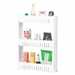 Basicwise Plastic 3-Shelf Storage Cabinet Organizer With Wheels 12 Basicwise Plastic 3-Shelf Storage Cabinet Organizer With Wheels -Storage Furniture Sales 2024 331030835 MainImage 001