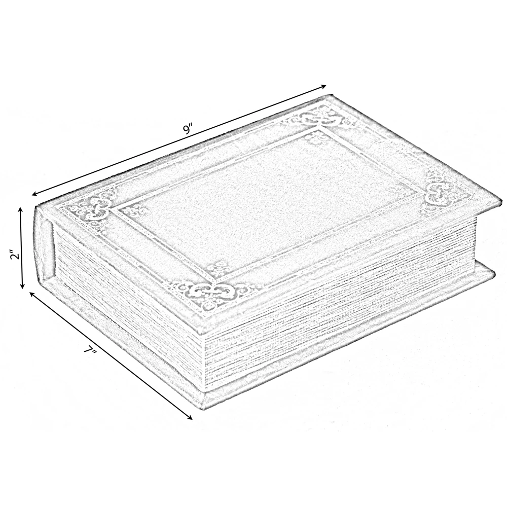 Vintiquewise 7-in W X 9-in H X 2-in D Green Wooden Book Shaped Box 2 Vintiquewise 7-in W X 9-in H X 2-in D Green Wooden Book Shaped Box - Image 2