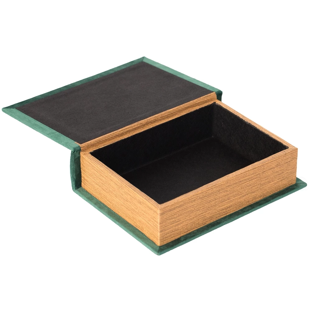 Vintiquewise 7-in W X 9-in H X 2-in D Green Wooden Book Shaped Box 5 Vintiquewise 7-in W X 9-in H X 2-in D Green Wooden Book Shaped Box - Image 5