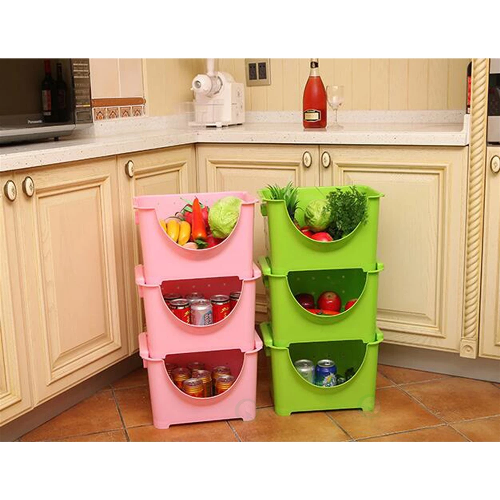 Basicwise 10-in W X 9-in H X 11-in D Pink Plastic Bins - 3-Pack 2 Basicwise 10-in W X 9-in H X 11-in D Pink Plastic Bins - 3-Pack - Image 2