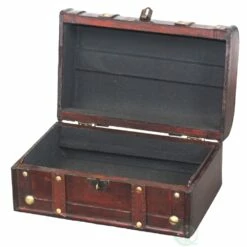 Vintiquewise 11-in Antique Brown Wood Storage Trunk With Handle -Storage Furniture Sales 2024 331030846 AlternateImage3