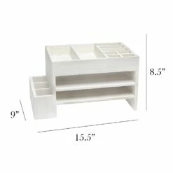 Elegant Designs 15.5-in X 8.5-in X 9-in White Wash Wood Tray -Storage Furniture Sales 2024 331030962 AlternateImage2