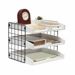 Elegant Designs 10.5-in X 10.5-in X 12.5-in White Wash Wood Tray -Storage Furniture Sales 2024 331030977 AlternateImage1