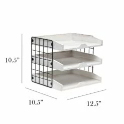 Elegant Designs 10.5-in X 10.5-in X 12.5-in White Wash Wood Tray -Storage Furniture Sales 2024 331030977 AlternateImage2