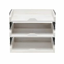 Elegant Designs 10.5-in X 10.5-in X 12.5-in White Wash Wood Tray -Storage Furniture Sales 2024 331030977 AlternateImage7