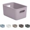 Superio Brand 7-in X 5-in X 5-in Lilac Plastic Bin