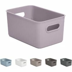 Superio Brand 7-in X 5-in X 5-in Lilac Plastic Bin