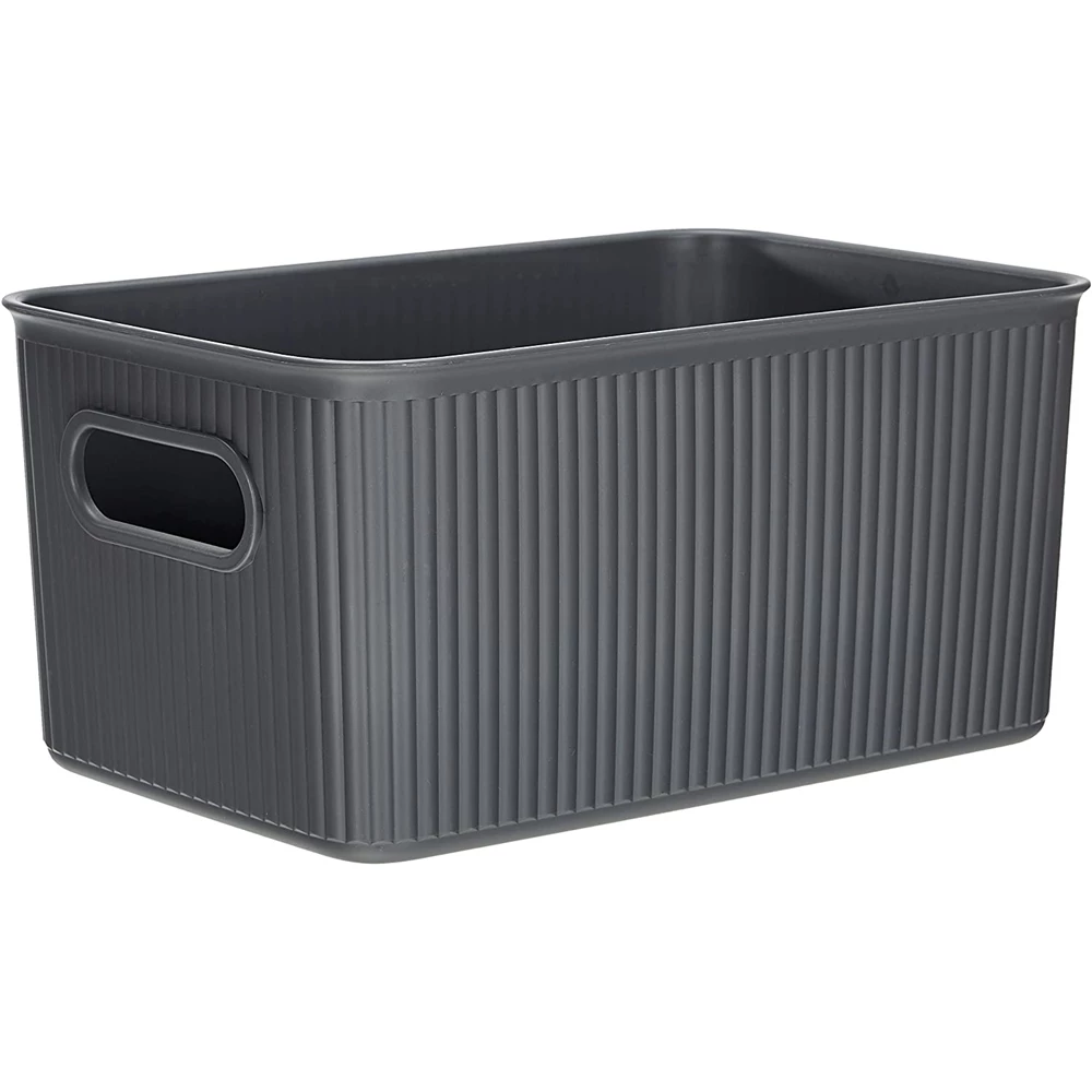 Superio Brand 7-in X 5-in X 5-in Grey Plastic Bin 1 Superio Brand 7-in X 5-in X 5-in Grey Plastic Bin