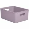 Superio Brand 11.5-in X 6.25-in X 6.25-in Lilac Plastic Bin