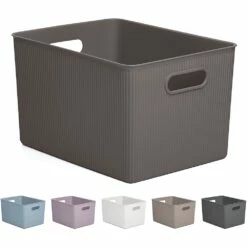 Superio Brand 11.5-in X 9-in X 9-in Brown Plastic Bin