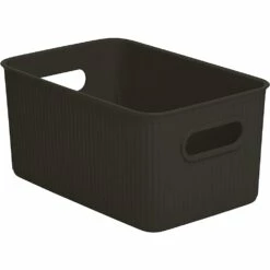 Superio Brand 7-in X 5-in X 5-in Brown Plastic Bin