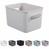 Superio Brand 5-in X 4-in X 4-in White Smoke Plastic Bin