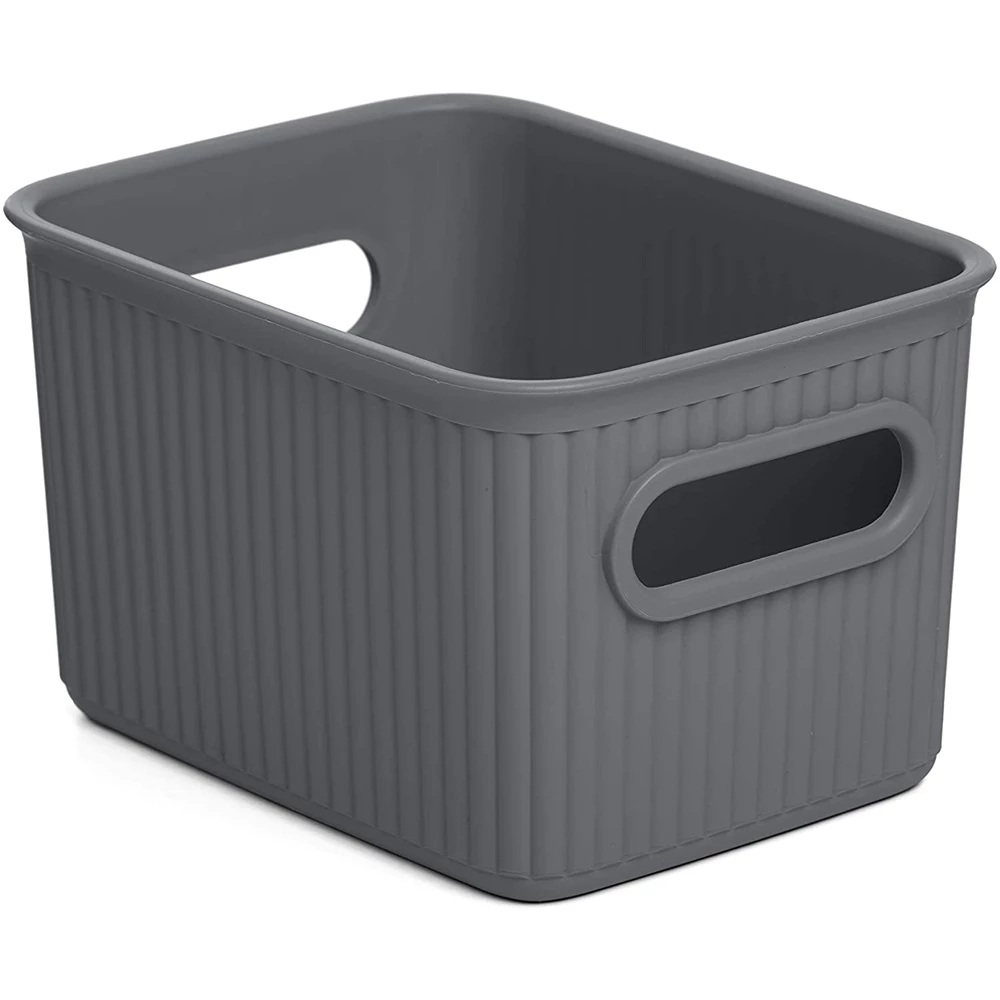 Superio Brand 5-in X 4-in X 4-in Grey Plastic Bin 1 Superio Brand 5-in X 4-in X 4-in Grey Plastic Bin