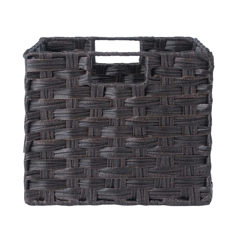 Winsome Wood Melanie 2-Pc Foldable Woven Fiber Basket Set - Chocolate 8 Winsome Wood Melanie 2-Pc Foldable Woven Fiber Basket Set - Chocolate - Image 8