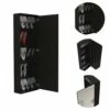 FM Furniture Connecticut 10-Pair Black Wengue Wall Mounted Composite Shoe Rack With Mirror