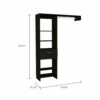 FM Furniture Hybrid 59.06-in Black Wengue Wood Closet System Kit