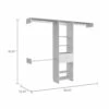 FM Furniture Cross 98.4-in White Wood Closet System Kit