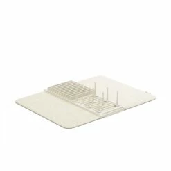 Umbra Udry 6.69-in W X 18.32-in L Off-White Plastic Dish Rack With Drying Mat -Storage Furniture Sales 2024 331042244 AlternateImage2