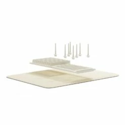 Umbra Udry 6.69-in W X 18.32-in L Off-White Plastic Dish Rack With Drying Mat -Storage Furniture Sales 2024 331042244 AlternateImage4