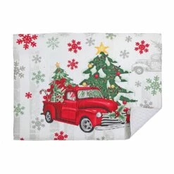 IH Casa Decor 2-Piece 15-in X 20-in Cloth Drying Mat (Red Truck With Tree)