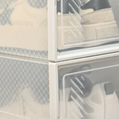 HomCom 18-Pair Clear/White Plastic Shoe Organizer 8 HomCom 18-Pair Clear/White Plastic Shoe Organizer -Storage Furniture Sales 2024 331061140 AlternateImage3