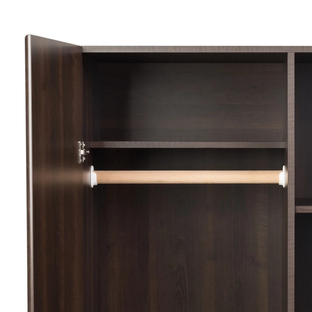 Prepac Elite Wardrobe Cabinet With Storage In Espresso 2 Prepac Elite Wardrobe Cabinet With Storage In Espresso - Image 2