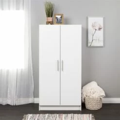 Prepac Elite Wardrobe Cabinet With Storage In White -Storage Furniture Sales 2024 331062697 AlternateImage5